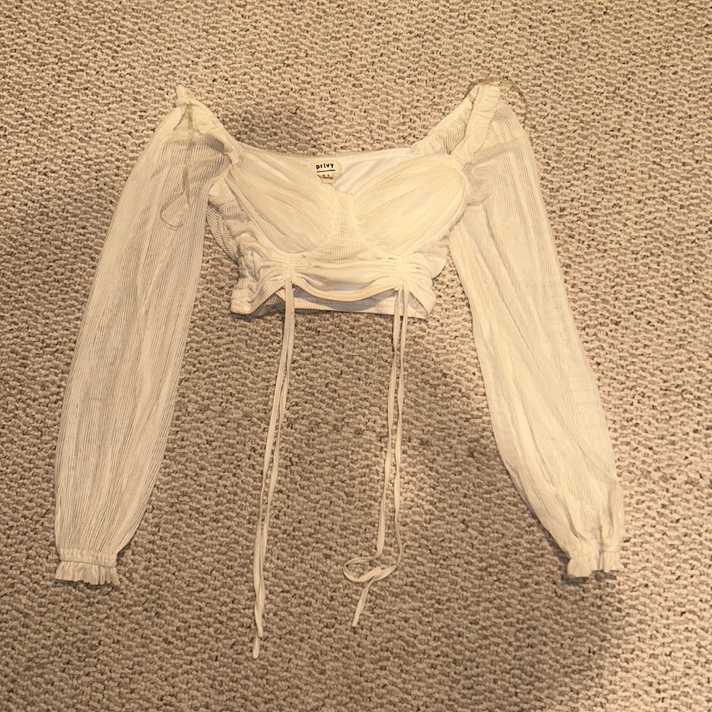 white crop top